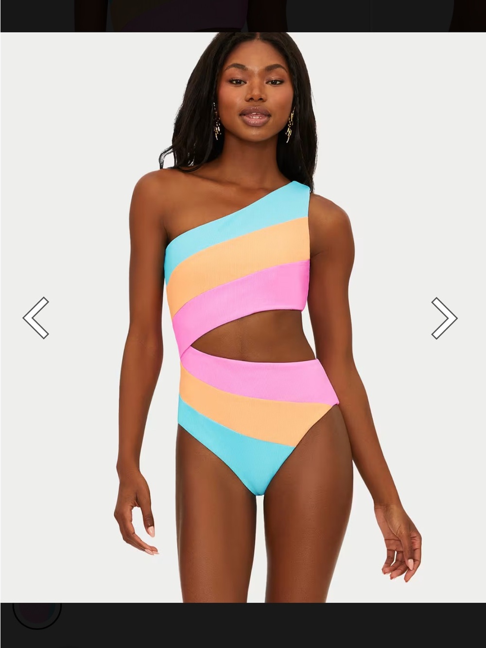 NWOT Beach Riot CRUSH COLOR BLOCK JOYCE CUT OUT ONE PIECE SWIMSUIT Size S